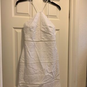 White halter dress